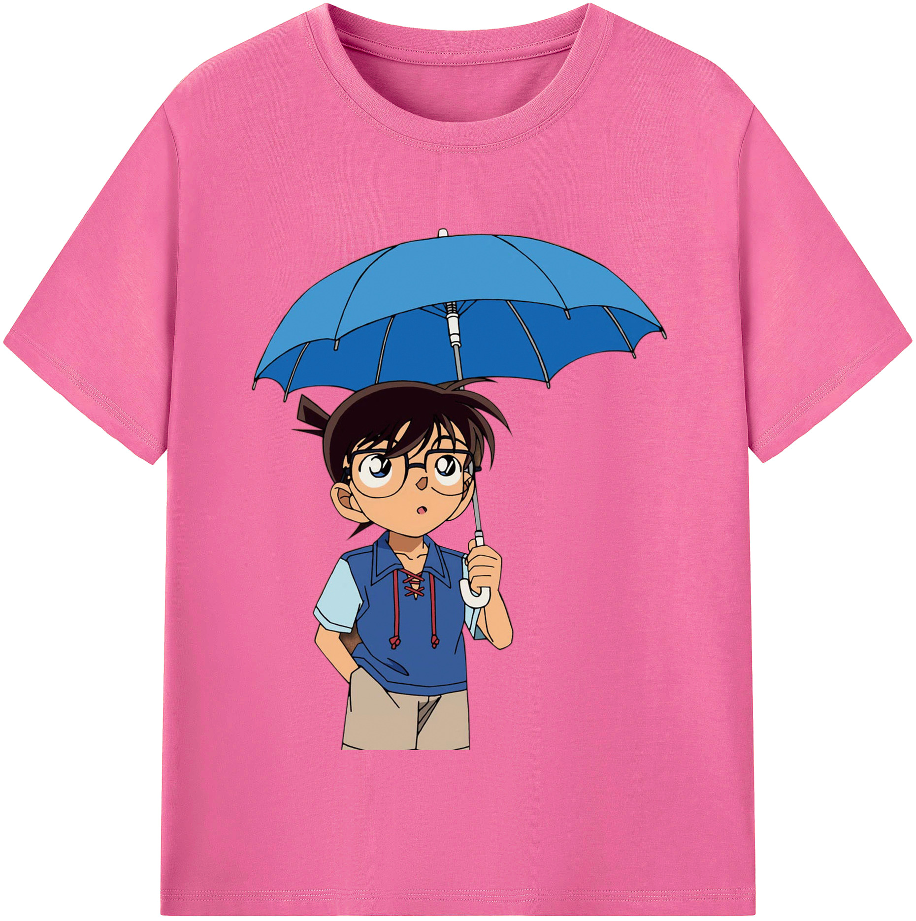（画像用） 名探偵コナン 江戸川 コナン Detective Conan Conan Edogawa レディースカジュアルプリントTシャツ（綿100％）